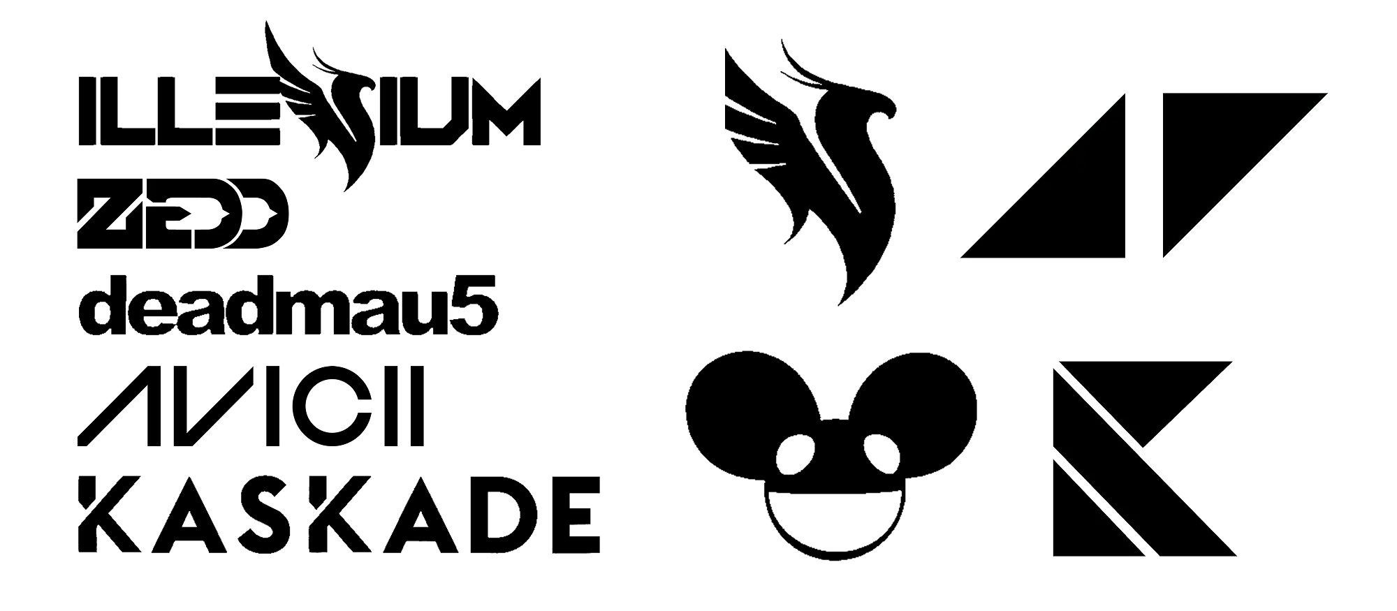 A collection of tech and gaming-inspired logos, including the Discord and Razer brands, used as a mood board for clean, modern, and digital-first design.